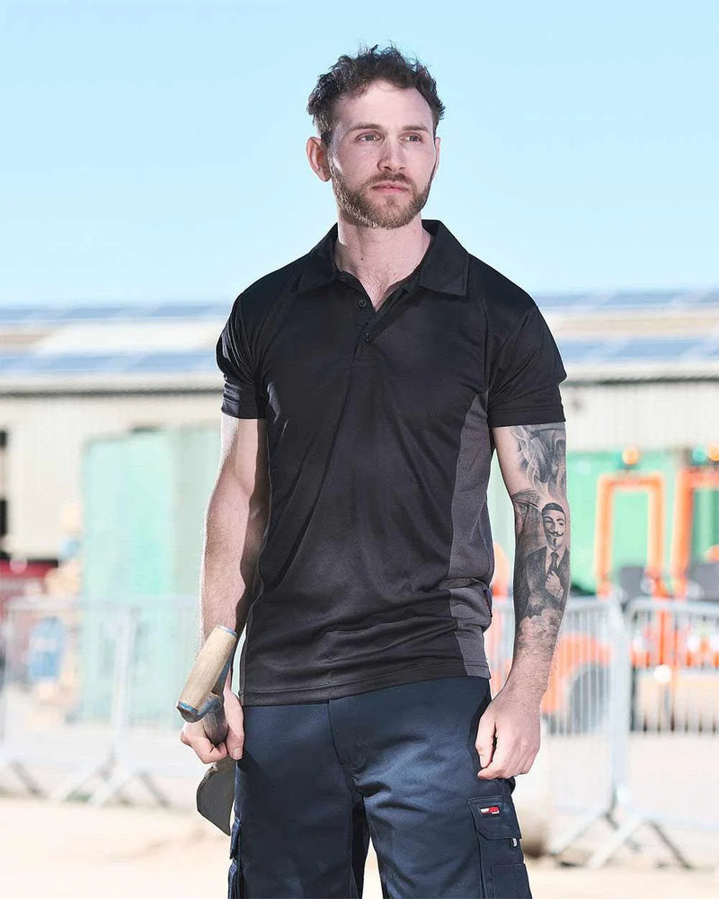 TUFFSTUFF ELITE POLO SHIRT BLACK