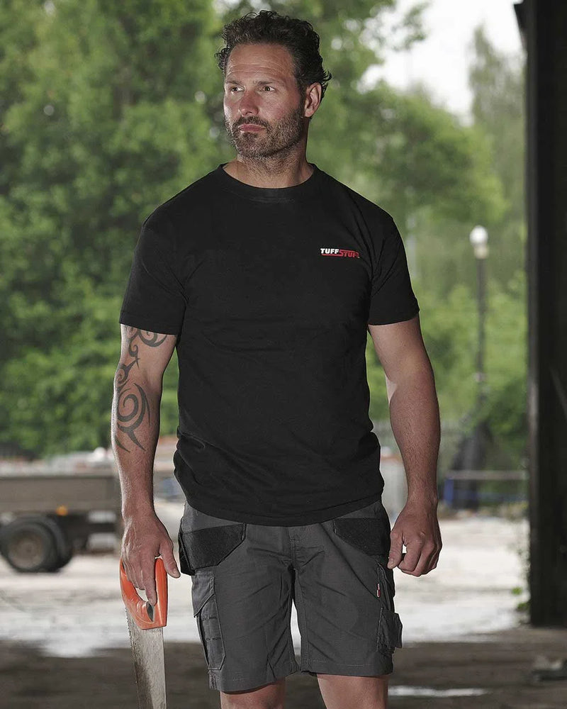 TUFFSTUFF LOGO T-SHIRT BLACK