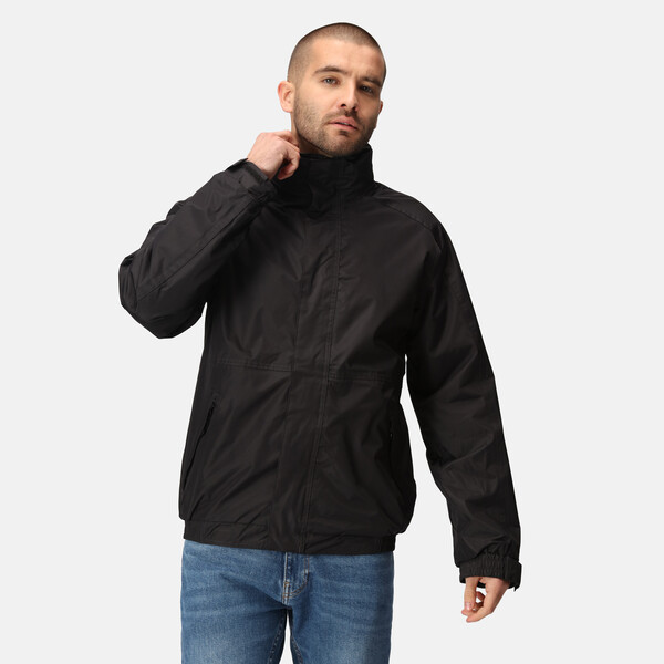 TRW297 Regatta Mens Dover Bomber Jacket - Black/Ash