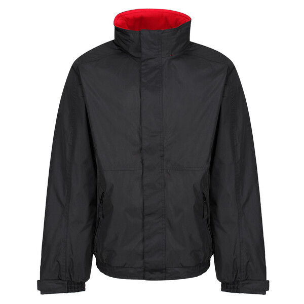 TRW297 Regatta Mens Dover Bomber Jacket - Black/Classic Red
