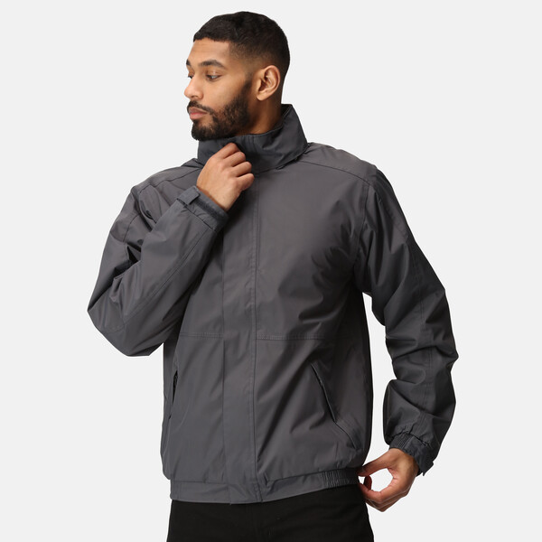 TRW297 Regatta Mens Dover Bomber Jacket - Seal Grey/Black
