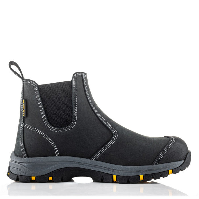 BUCKBOOTZ Wizardz® Leather Safety Dealer Boot Black